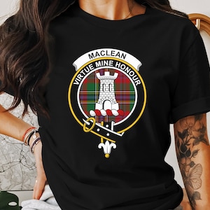 MacLean Clan Crest T Shirt, Scottish Family, Highland Games, MacLean Hoodie, MacLean Sweatshirt, Scottish Pride