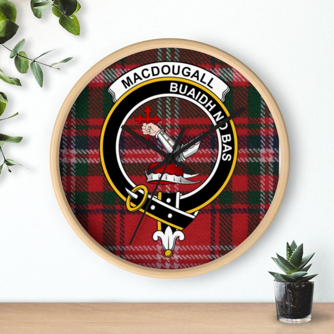 Scottish Tartan MacDougall Weathered Clan Circle Necklace Classic Style main image 1