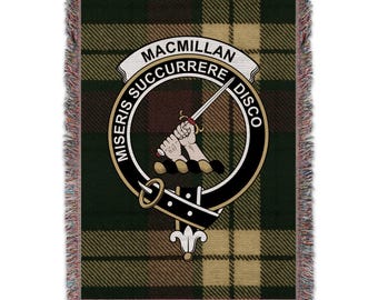 MacMillan Clan Crest Tartan Decke: Scottish Traditionsüberwurf