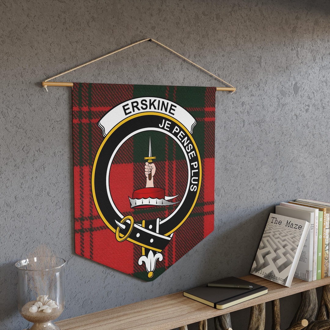 Scots Print Blanket - Erskine Tartan Crest Blanket To My Wife Style, Gift From Scottish Husband