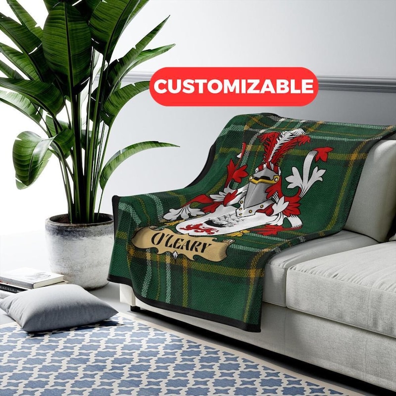 Fox Red Family Tartan Coat Of Arms Blankets main image 1