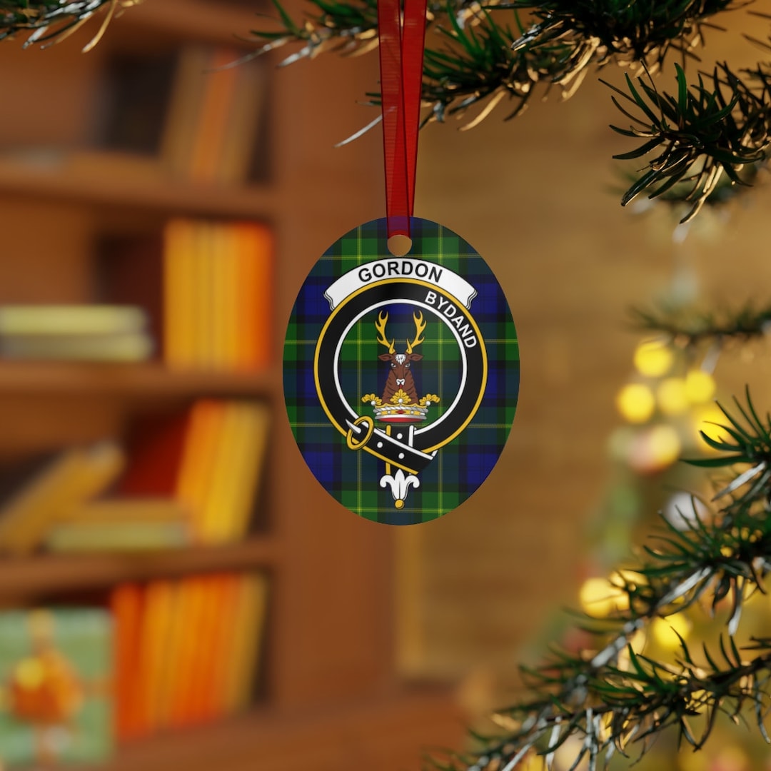 Clan Gordon Metal Ornament, Double-sided Clan Crest Decoration ...