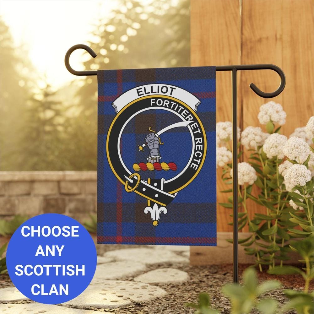 Elliot Clan Scottish Tartan Pennant, Elliot Family Scottish - View #2