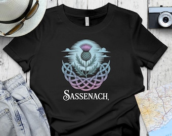 Sassenach T-Shirt, Scottish Thistle, Celtic Knot, Scotland Gift, Scottish Inspired, Scotland Souvenir, Scottish Pride Apparel
