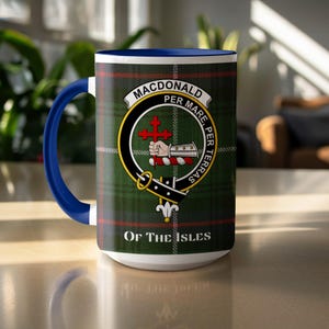 MacDonald Clan Crest Mug, Scottish Tartan Mug, Scottish Gift, Clan Mug, Scotland Mug, Gift for Him, Gift for Her