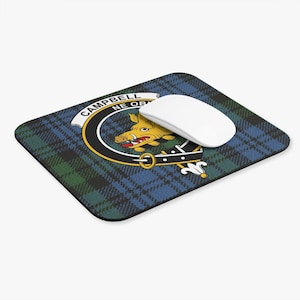 Clan Campbell Scottish Tartan Mouse Pad | Vintage Tartan Design | Perfect Gift for Scottish Heritage Lovers & Home Office Decor