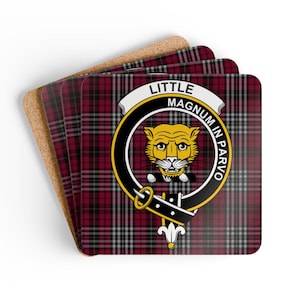 Little Coaster Set: Clan Crest, Family Symbol, Scottish Heritage