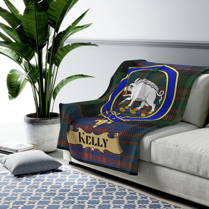Clan Kelly Schotten Tartan Wappen Decke Schottischer Clan - Etsy Österreich