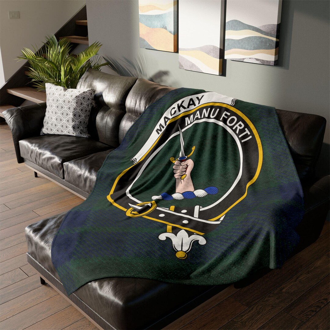 MacKay Modern Tartan Crest Garden Flag - Welcome Style