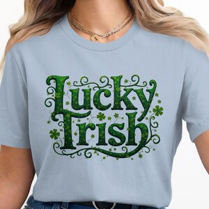 Funny Lucky Irish T-Shirt, St. Patrick&#39;s Day Clover Shirt, Vintage Irish Tee, Shamrock Graphic Tee, Festive Saint Patrick&#39;s Day Outfit