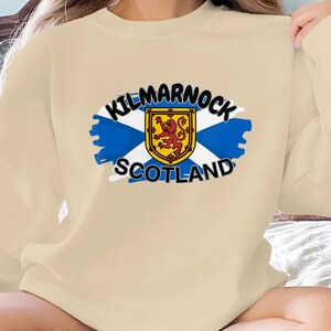 Kilmarnock Scotland Crest T-shirt, Personalize With Scottish Town, Lion ...