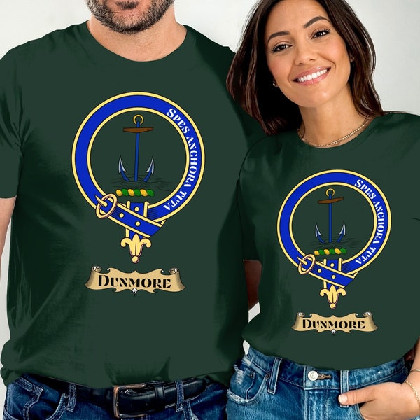 Dunmore Clan Crest Scottish Heritage T-shirt, sweat à capuche, sweat-shirt - cadeau unique de vêtements emblème celtique