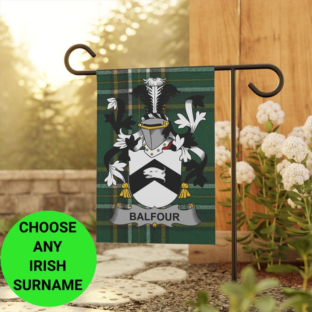 Balfour Blue Tartan Crest Wall Hanging Banner