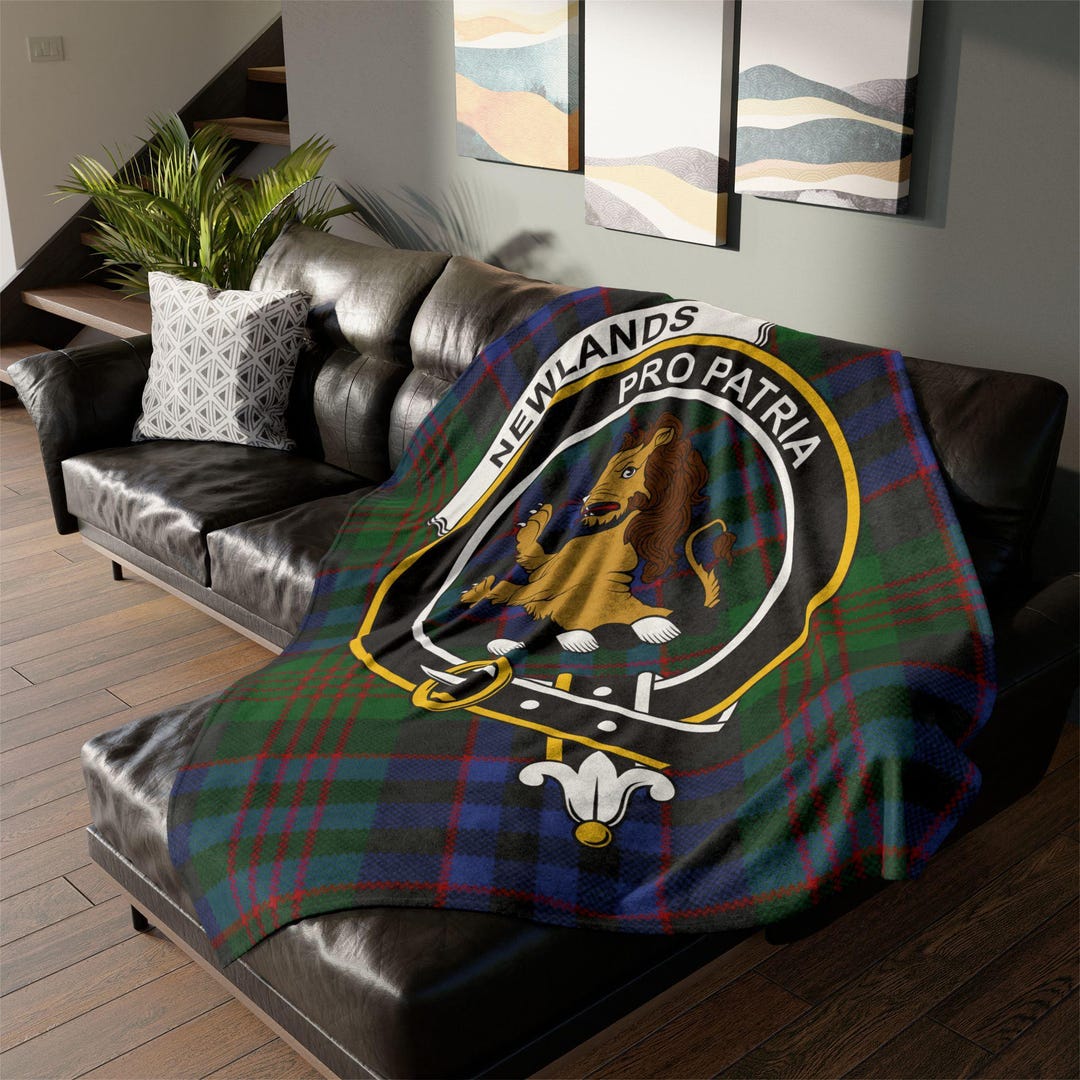 Scots Print Blanket - Newlands Tartan Crest Blanket To My Wife Style, Gift From Scottish Husband