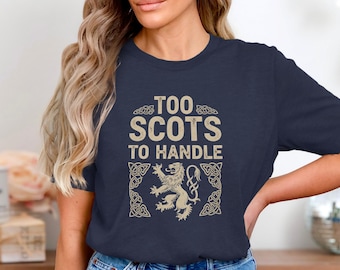 スコットランドTシャツ、ライオンランパントシャツ、スコットランド人扱いきれないTシャツ、ケルトノットデザイン、スコットランドプライドギフト、スコットランドアパレル