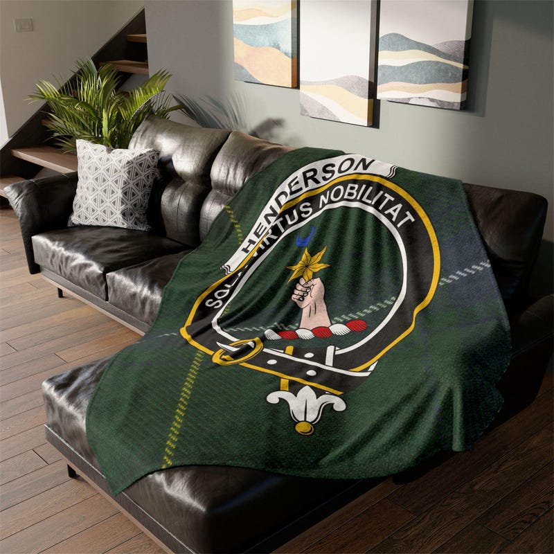 Scots Print Blanket - McCracken Tartan Crest Blanket To My Wife Style, Gift From Scottish Husband main image 1