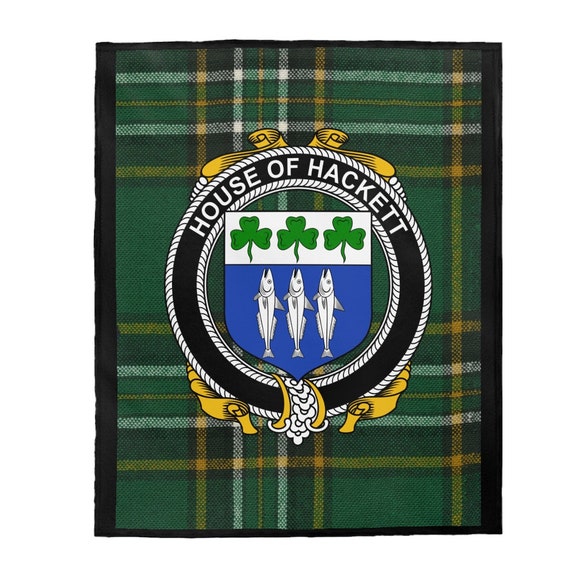 House of Hackett Irish Tartan Velveteen Blanket: Celtic Family