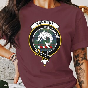 Kennedy Clan Crest T-Shirt, Sweatshirt, Hoodie, Scottish Heritage, Tartan Plaid, Family Reunion, Highland Games, Scottish Roots, Scotland