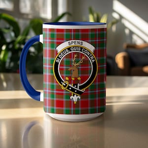 Spens Clan Crest Mug, Scottish Tartan Mug, Scotland Gift Mug, Family Heritage Mug, Ancestry Mug, Gift for Him, Gift for Her