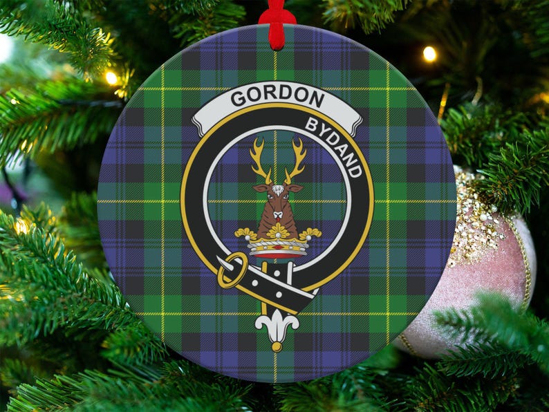 Clan Gordon Ornament, Ceramic or Metal Clan Crest Decoration, Double ...