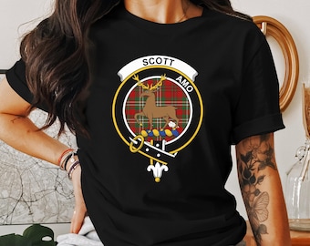 Scott Clan Crest T-Shirt: Scottish Family Pride, Genealogy Gift