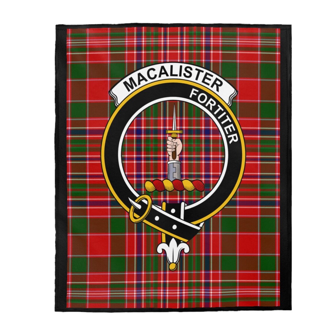 Clan Macalister Scottish Tartan Crest Blanket Scottish Clan - Etsy