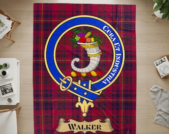 Walker Clan Tartan-deken: Scottish Heritage-embleem