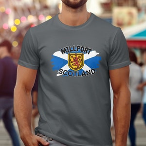 Millport Scotland Emblem T-shirt Lion Rampant and St Andrews Flag ...