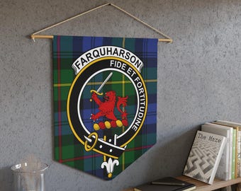 Proporzec klanu Farquharson: Tartan Crest, szkockie dziedzictwo, duma rodzinna