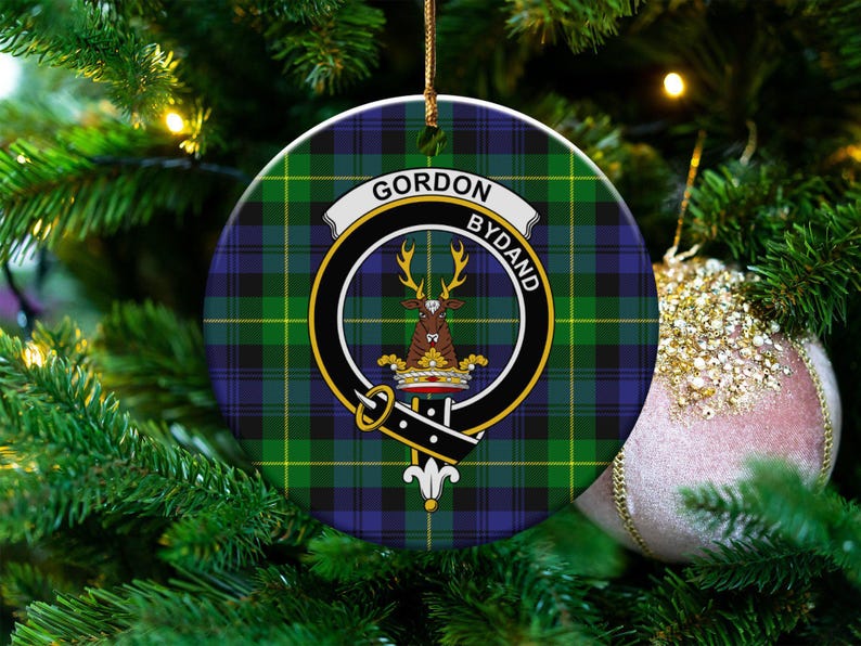 Clan Gordon Ornament, Ceramic or Metal Clan Crest Decoration, Double ...