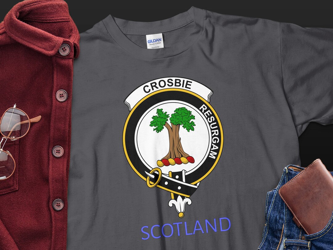 Scottish Clan Crosbie T-shirt, Clan Crest Family Heritage Tee, Scottish