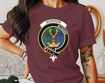Clan Gordon Crest T-Shirt: Scottish Family Tartan, Heritage Gift