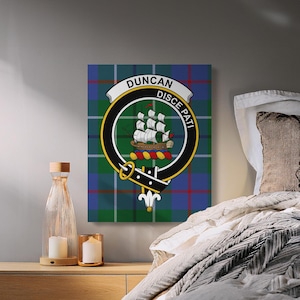 Duncan Clan Crest Canvas: Scottish Tartan Heritage Wall Art