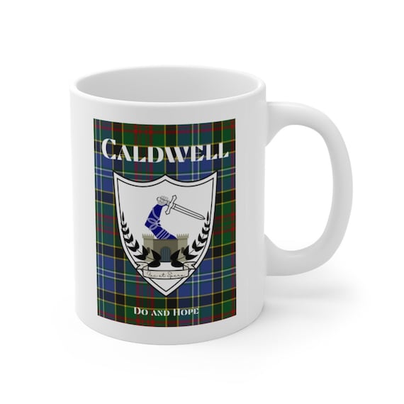 Clan Caldwell Scottish Tartan Mug Etsy