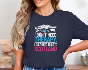 Schottische T-Shirt, lustige Schottland Shirt, Highland Kuh, Distel Grafik T-Shirt, Schottland Liebhaber Geschenk, Reise T Shirt, Schottland Urlaub T-Shirt