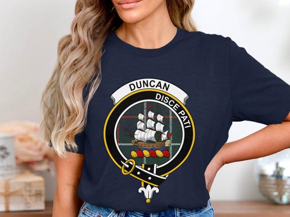 Duncan Clan Crest T shirt Scottish Tartan Duncan Clan Shirt Duncan Ancestry Clothing Heritage Duncan Family Emblem Tee Etsy