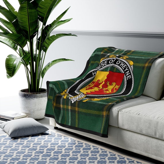 House Of O Heyne Irish Tartan Blanket Scottish Clan Gift Soft Tartan Blanket Scottish Roots Plaid Blanket