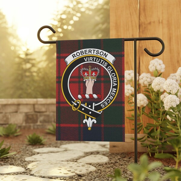 Robertson Ancient Tartan Crest House Flag