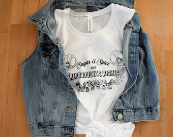 Handmade Reproductive Rights Muscle Tee: Pro-Choice Women's Rights