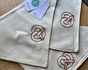 Philly-Style Chainstitch Embroidered Baby Bib Bandana Style