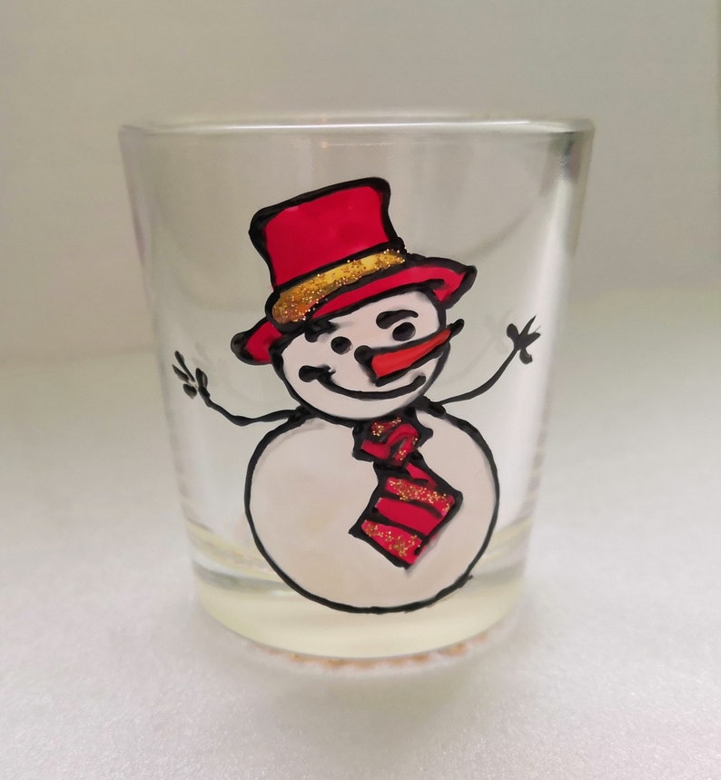 Set of 6 Christmas Shot glasses New Year Shot glasses Party Etsy