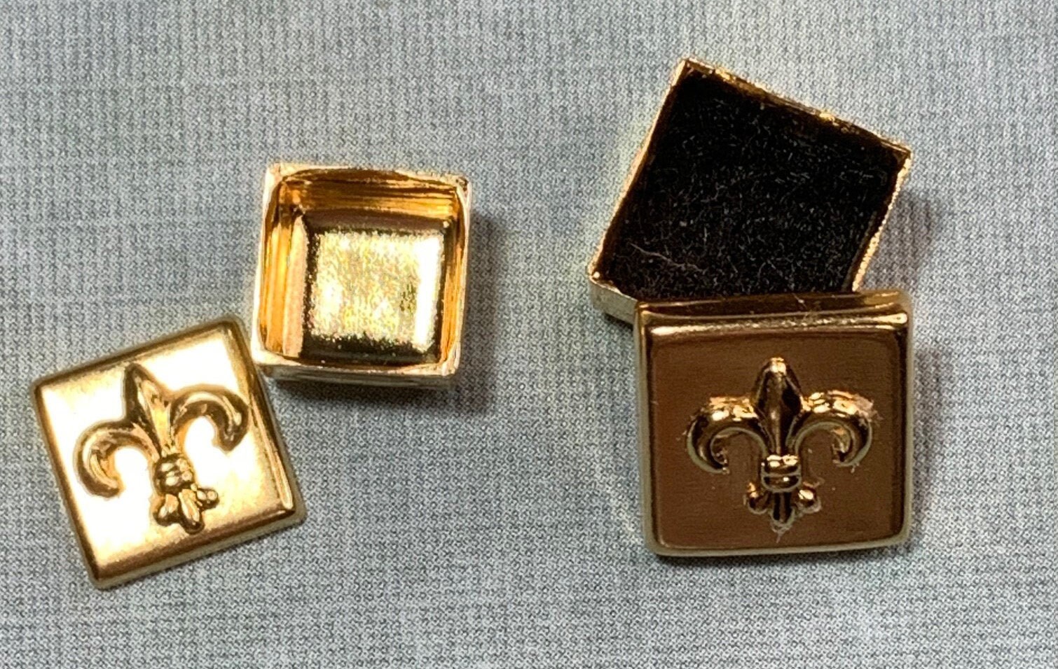 Antique Jewelry Casket Box Dogwood Flower Fleur De Lis Dresser Display