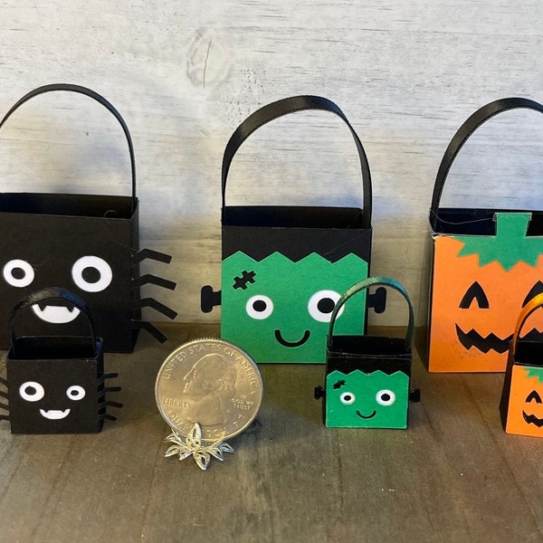 Halloween Trick-or-Treat Bags for Dollhouse or Playscale Dolls