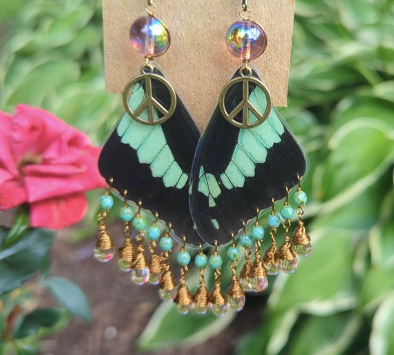 Monarch Butterfly Wing Wood Earrings – Crafty Wonderland