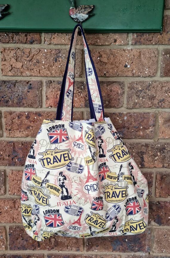 My Louise Tote Bag travel print, Cotton Tote Bag, Market Bag, Shopping Bag, Grocery Bag, Carrier Bag, Carry All