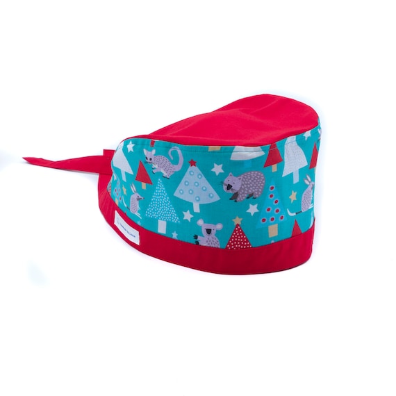 Scrub Cap Australian Animals Christmas