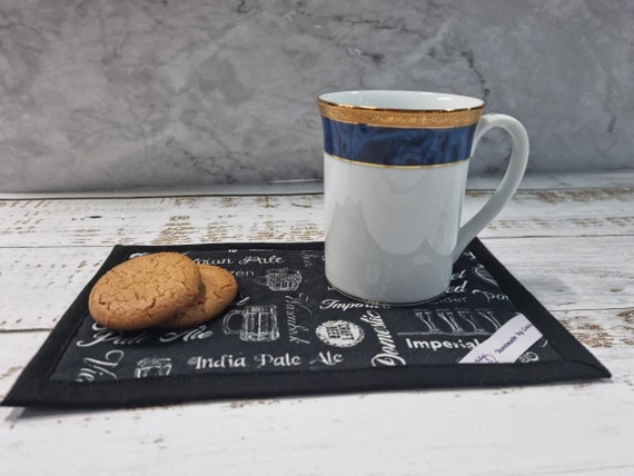 Mug Rug Amber Ale, Mug Mat, Snack Mat, Coaster