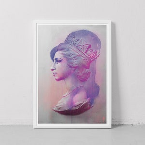 Amy Winehouse Print | Music Icon | Unique Wall Art | Amy Winehouse Gift | Rock Royalty | Camden Queen |Home Decor|Available in A3 or 50x70cm