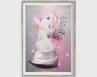 Kylie Druck | DIN A3 | Disko-Queen | Einzigartige Wandkunst | Kylie Geschenk | Pop Royal | Wohnkultur | Galerie-Wand