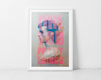 David Bowie A3 Druck | Shimmer Finish, Galerie Wandkunst